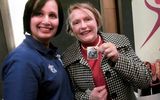 Casual Day office manager Faheema Granville and WC Premier Helen Zille